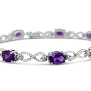 INFINITY FEBRUARY BIRTHSTONE  BRACELET