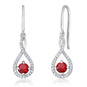 INFINITY JULY BIRTHSTONE EARRINGS