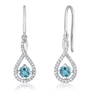 INFINITY MARCH BIRTHSTONE EARRINGS