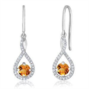 INFINITY NOVEMBER BIRTHSTONE EARRINGS