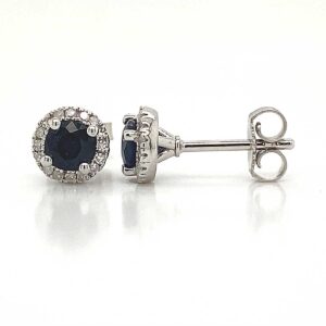 HALO SEPTEMBER BIRTHSTONE STUD EARRINGS
