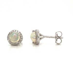 HALO OCTOBER BIRTHSTONE STUD EARRINGS