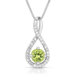 INFINITY AUGUST BIRTHSTONE PENDANT