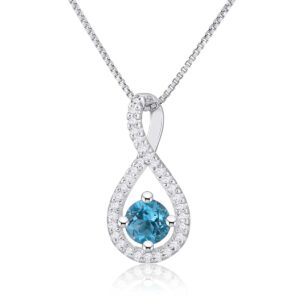 INFINITY DECEMBER BIRTHSTONE PENDANT