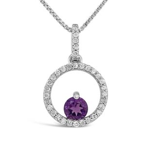 ENDLESS CIRCLE FEBRUARY BIRTHSTONE PENDANT