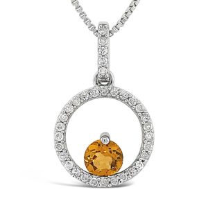 ENDLESS CIRCLE NOVEMBER BIRTHSTONE PENDANT