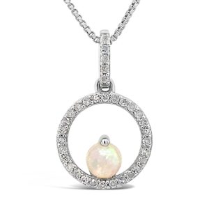 ENDLESS CIRCLE OCTOBER BIRTHSTONE PENDANT